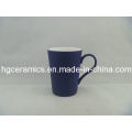 Caneca preta de China do osso fino do Latte da mudança da cor; Polonês maçante